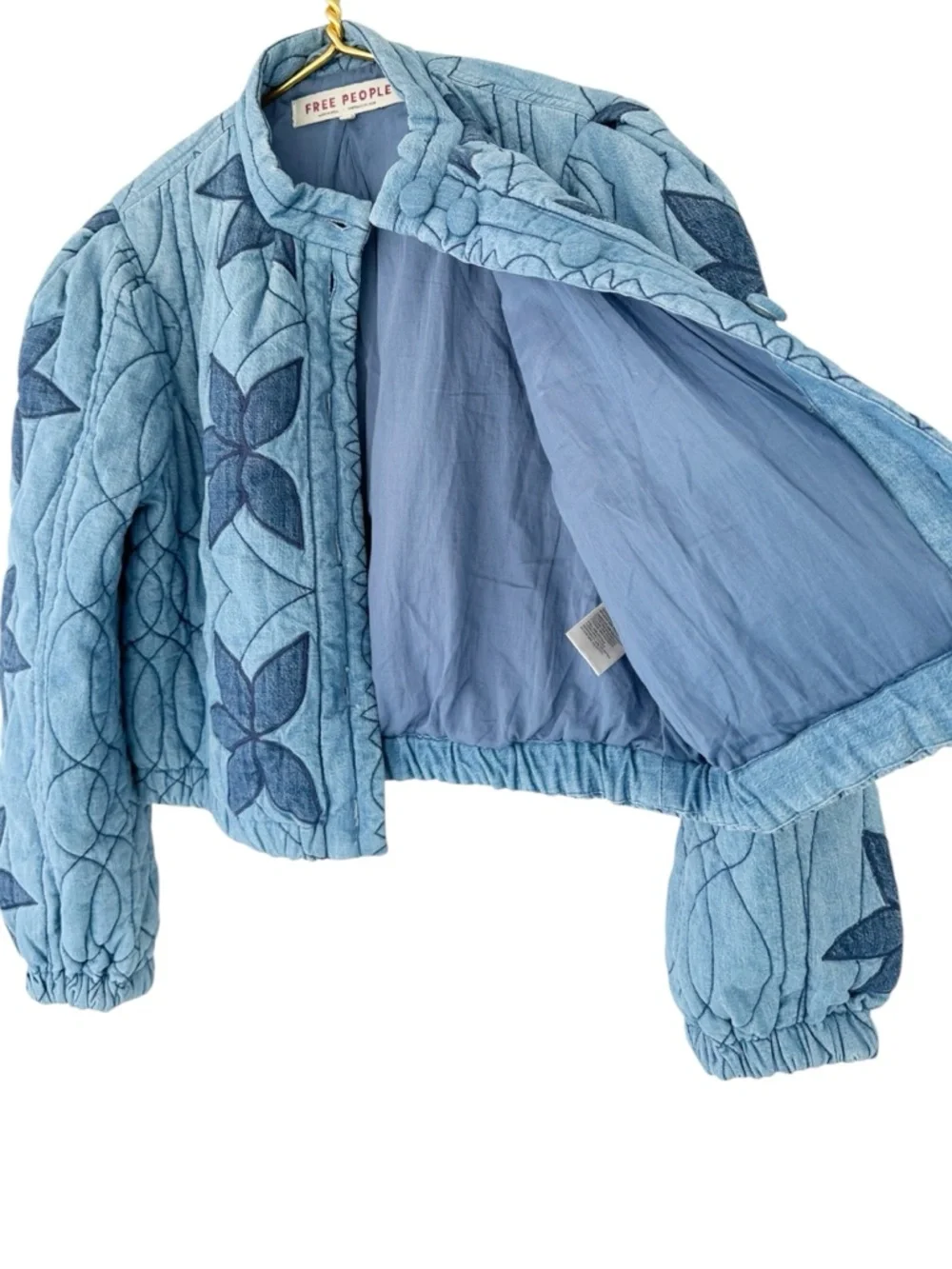 Free People • Quinn Quilted Cotton Denim Jacket - Picture 10 of 15